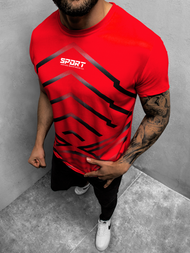 Мъжка тениска червена OZONEE JS/KS2063Z