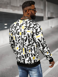 Мъжки суитшърт бяла OZONEE JS/8B1220/1