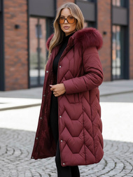 Дамско яке бордо OZONEE JS/5M3229/1