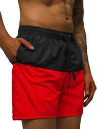 Мъжки плувни шорти черно-червено OZONEE JS/HM058