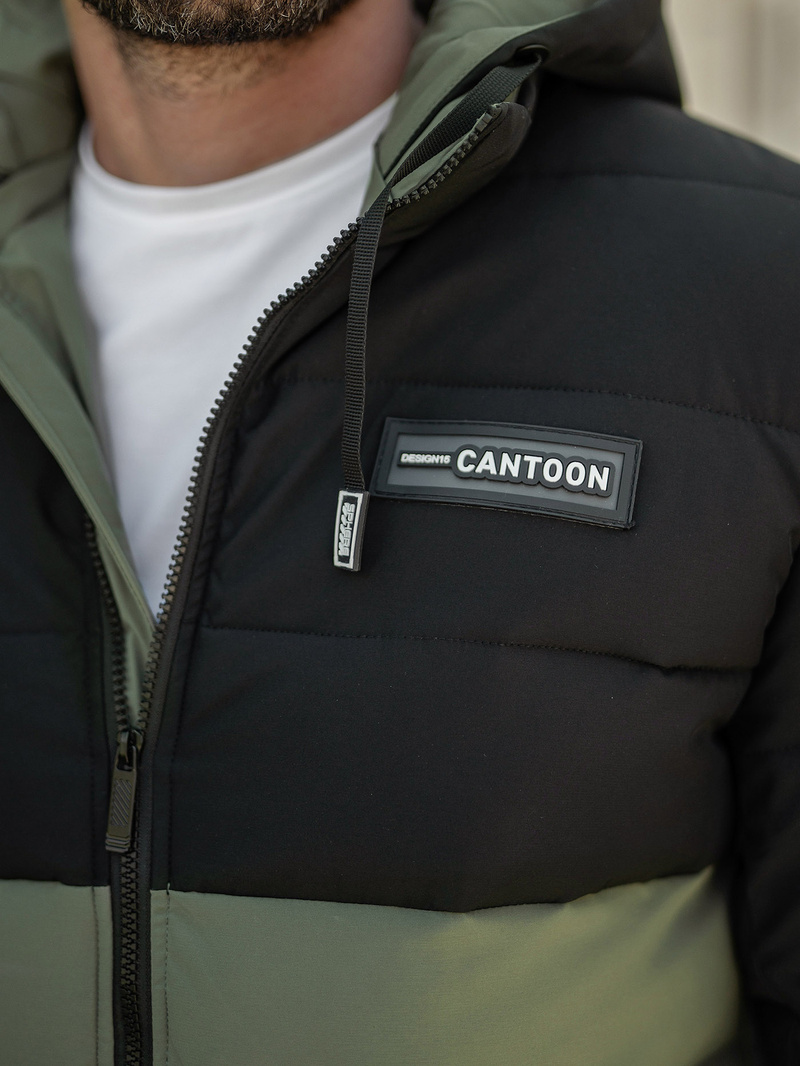 Зимно яке черно-зелена OZONEE JS/31M5083/136