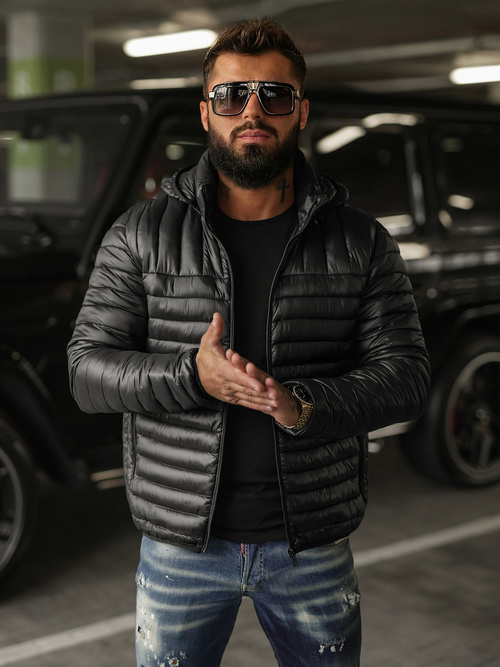 Мъжко яке черна OZONEE JS/16M9336/392BZ