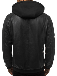 Мъжко яке черно и жълто OZONEE N/6132