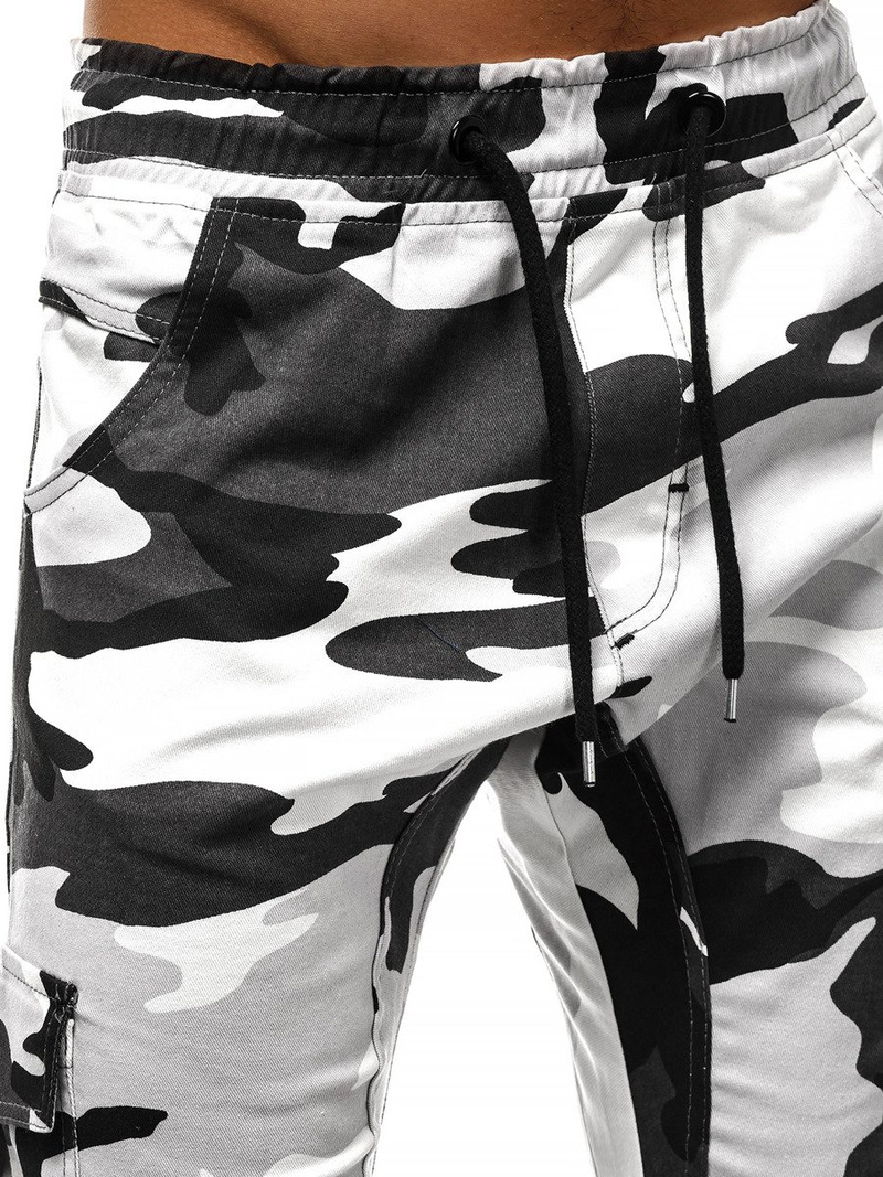 Мъжки панталони JOGER черно-бяло OZONEE A/404