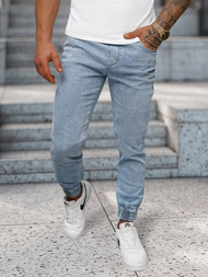 Мъжки дънки jogger светлосиньо OZONEE NB/MP0272BC