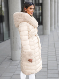 Дамско палто бежов OZONEE JS/5M3160/254Z