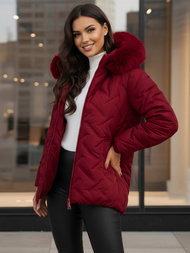 Дамско яке бордо OZONEE JS/16M9296/06Z