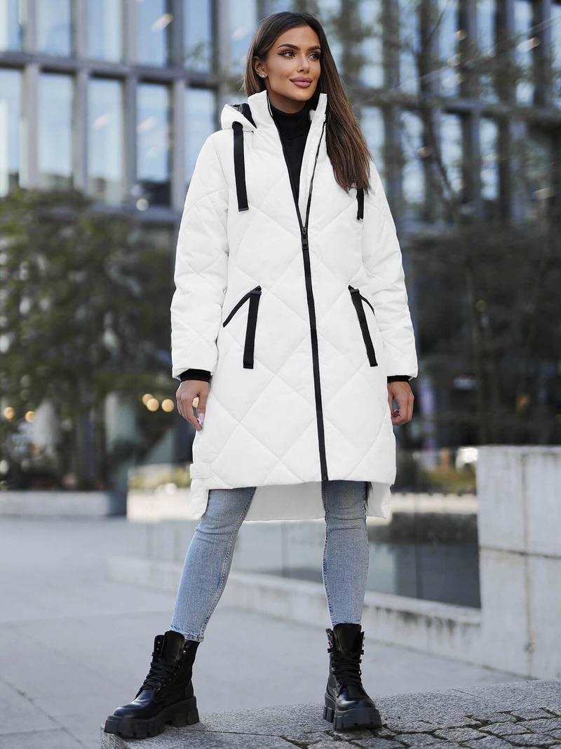 Дамско яке бял OZONEE JS/5M3168/281