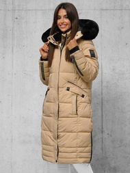 Дамско яке бежова OZONEE O/W377