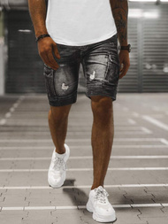 Mъжки шорти черни OZONEE NB/MP0039NZ