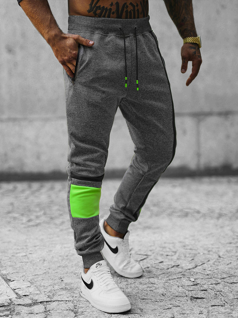 Мъжко долнище на анцуг графитно OZONEE JS/K10132Z