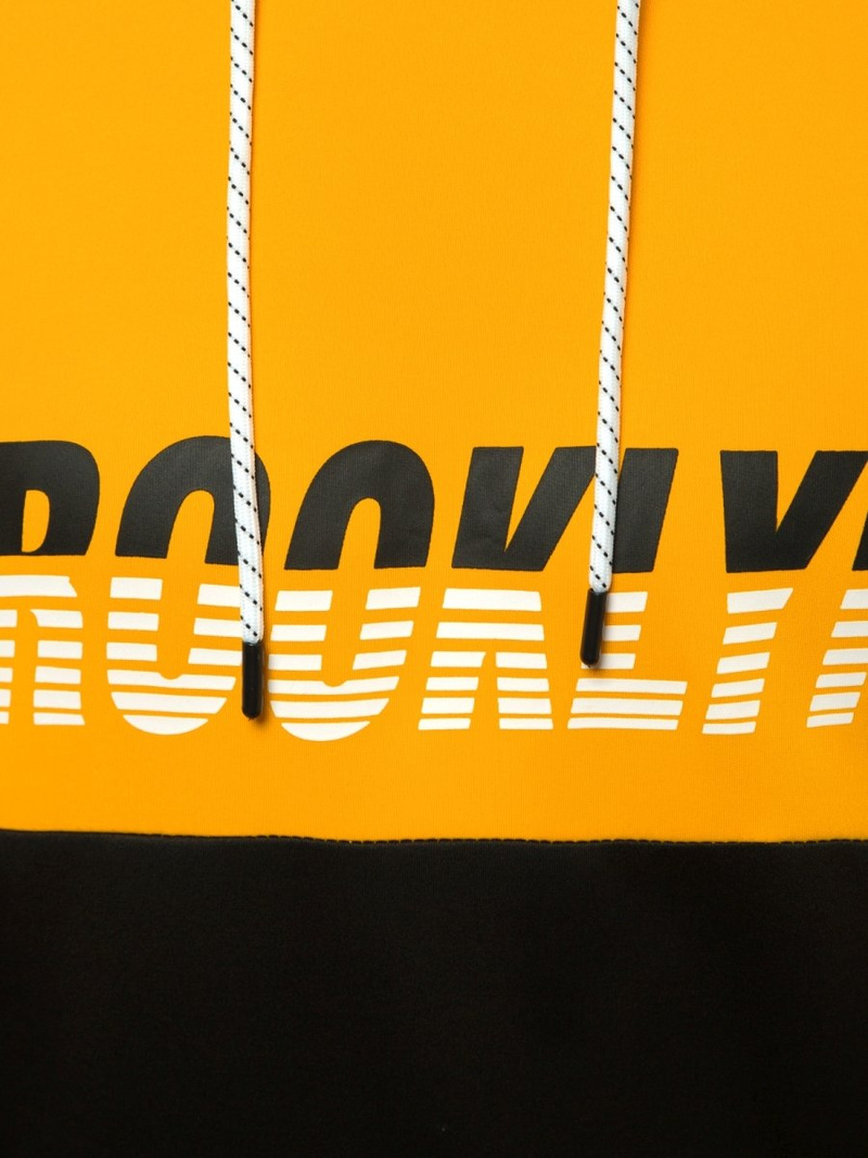 Мъжки суитшърт жълто-черно OZONEE JS/DD20127