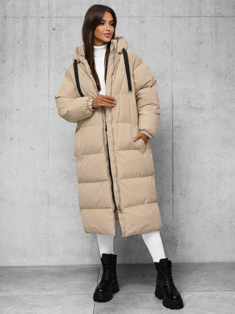 Дамско яке бежова OZONEE JS/5M3163/62Z