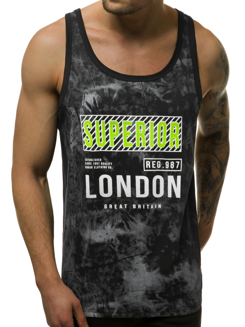 Мъжка тениска черна OZONEE JS/SS11037