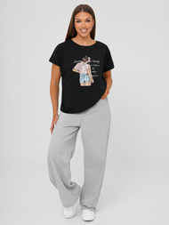 Дамска тениска черна OZONEE JS/95T2573/3