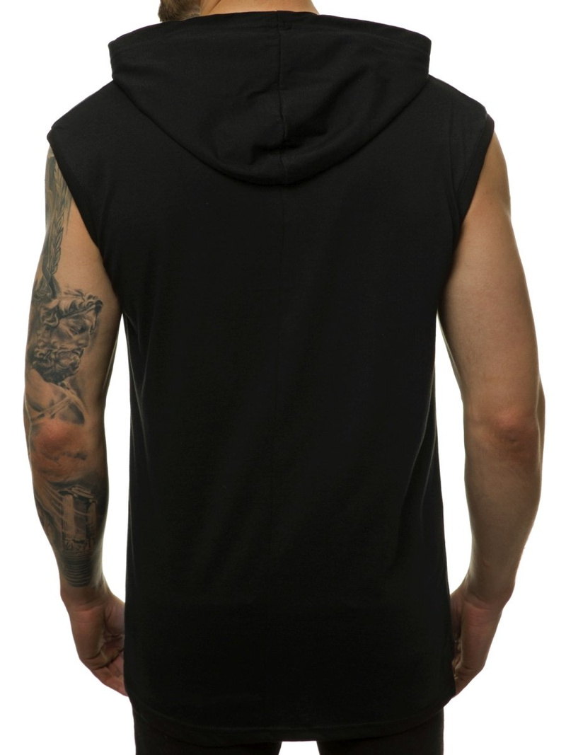 Мъжка тениска черно жълто OZONEE MACH/M1211