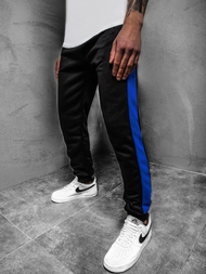 Мъжко долнище на анцуг черно-син OZONEE JS/JZ11003Z