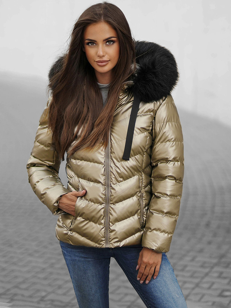 Дамско яке злато OZONEE JS/M773/403Z