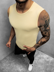 Мъжка тениска бежова OZONEE JS/99001/67Z