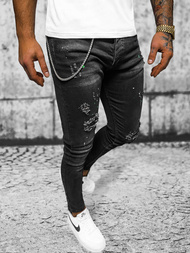 Мъжки дънки черни OZONEE O/MB460