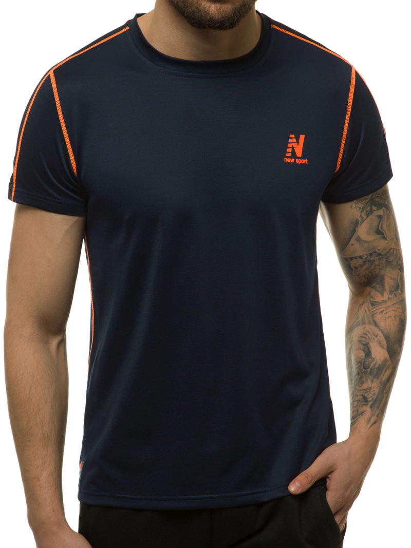 Мъжка тениска тъмносиньо OZONEE JS/KS2103