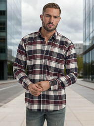 Мъжка риза бордо OZONEE V/V174