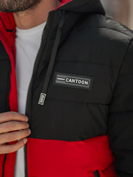 Зимно яке черно-червена OZONEE JS/31M5083/270