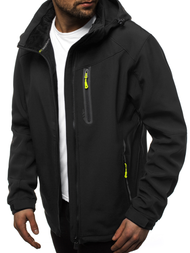 Мъжко яке SOFTSHELL черно-жълто OZONEE GE/12269