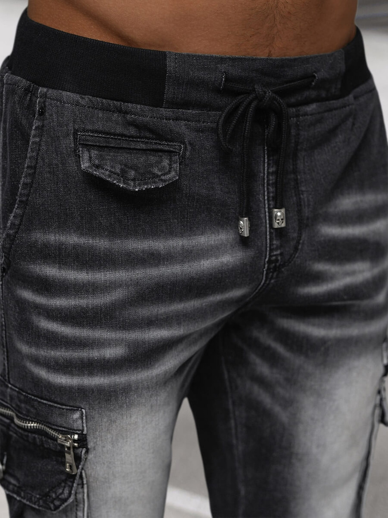 Мъжки дънки jogger черни OZONEE NB/MP0108N