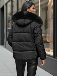 Дамско яке черно OZONEE O/16M9179/392