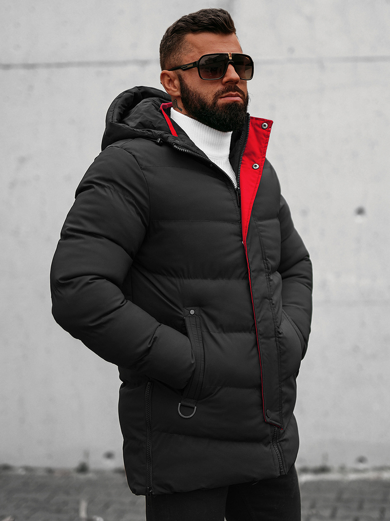 Мъжко яке черна OZONEE N/7330Z