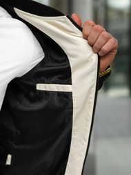 Мъжко кожено яке екрю OZONEE JS/11Z8107