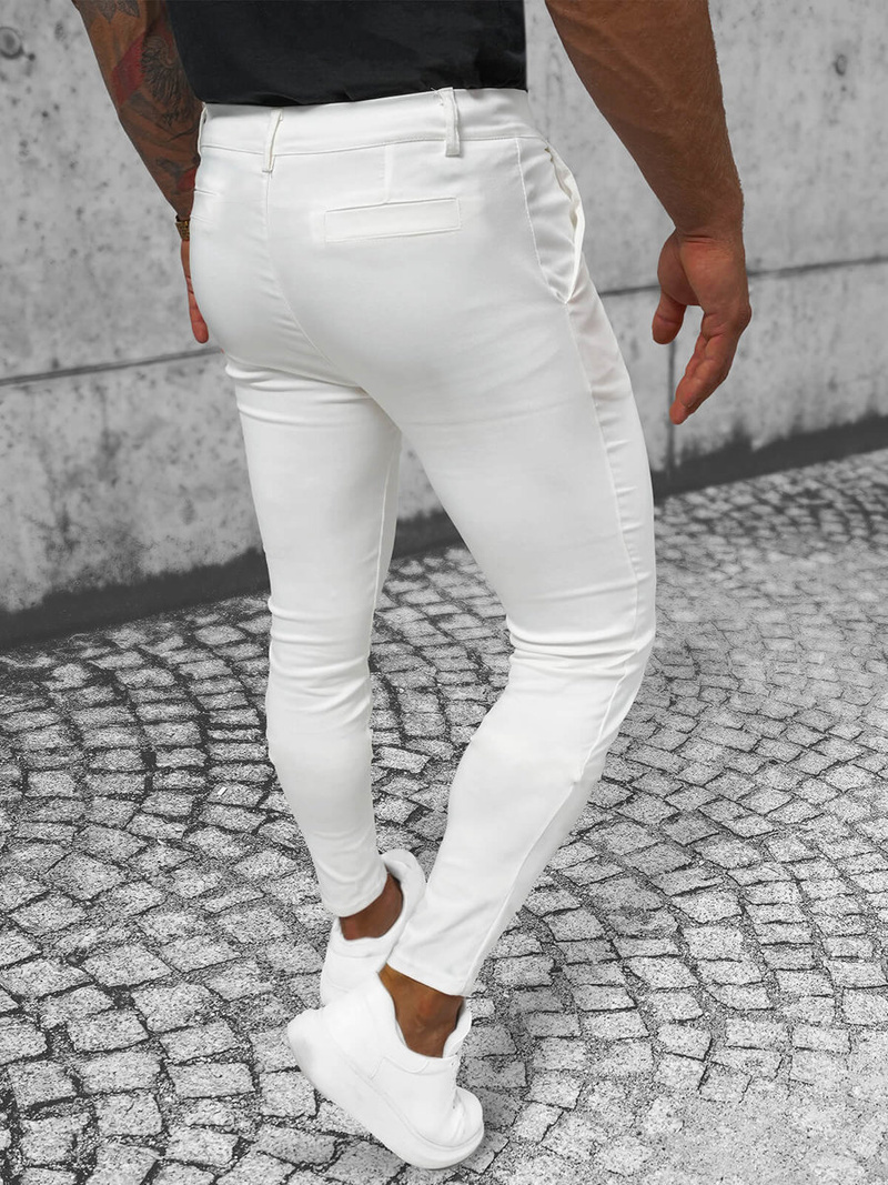 Мъжки панталони чино екрю OZONEE O/P4049