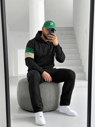 Мъжки суитшърт черно OZONEE JS/3B578