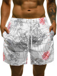 Мъжки плувни шорти бяло OZONEE JS/ST073