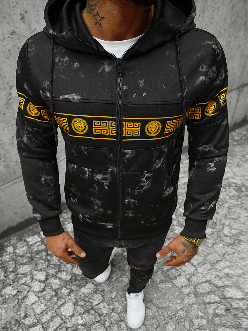 Мъжки суитшърт черен OZONEE JS/B8125