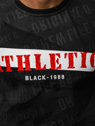 Мъжки суитшърт черен OZONEE JS/DD236