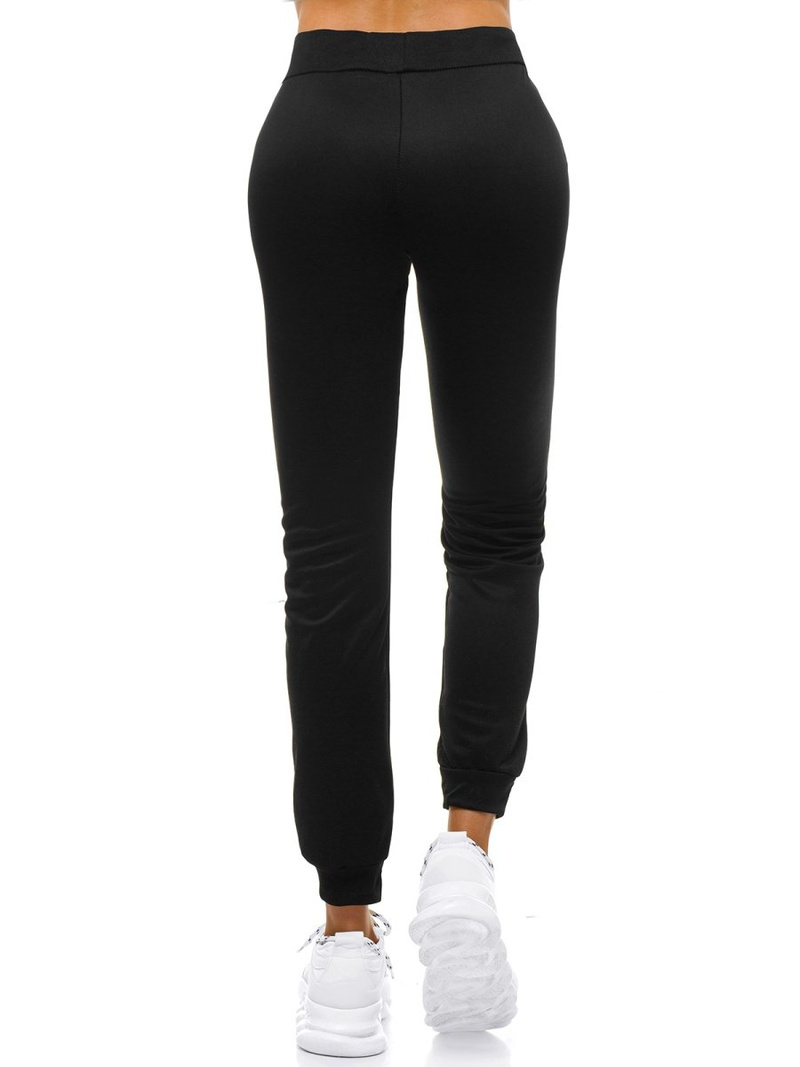 Дамски долнища на анцуг ччерно-жълто OZONEE O/82286