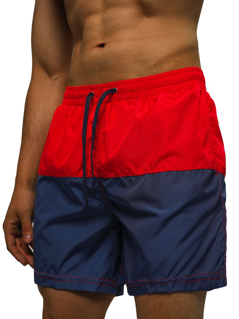Мъжки плувни шорти червено и тъмносиньо OZONEE JS/HM062