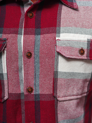 Мъжка риза бордо OZONEE NB/MC727R