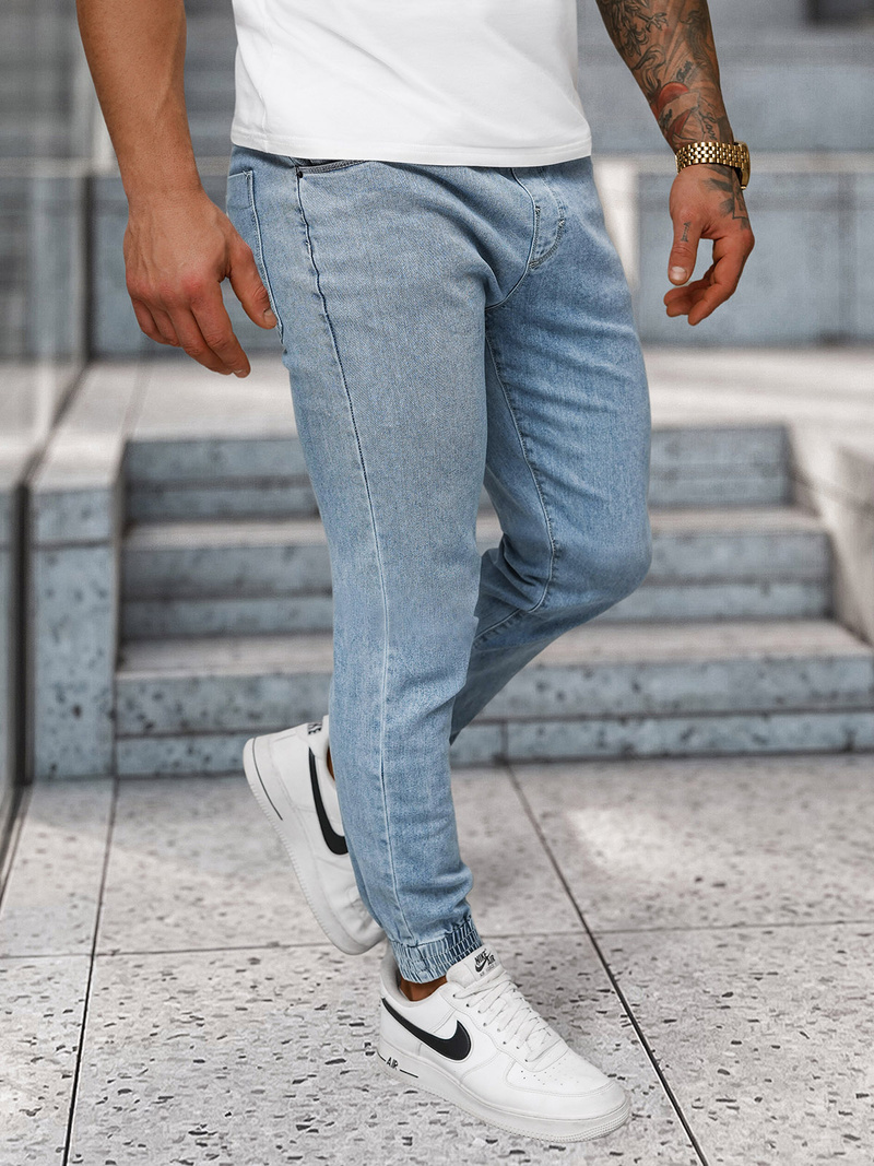Мъжки дънки jogger светлосиньо OZONEE NB/MP0272BC