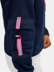 Дамски суитчър с качулка тъмнсиня OZONEE JS/B26031Z