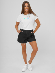 Дамска тениска бяло-ментова OZONEE JS/RJ77542