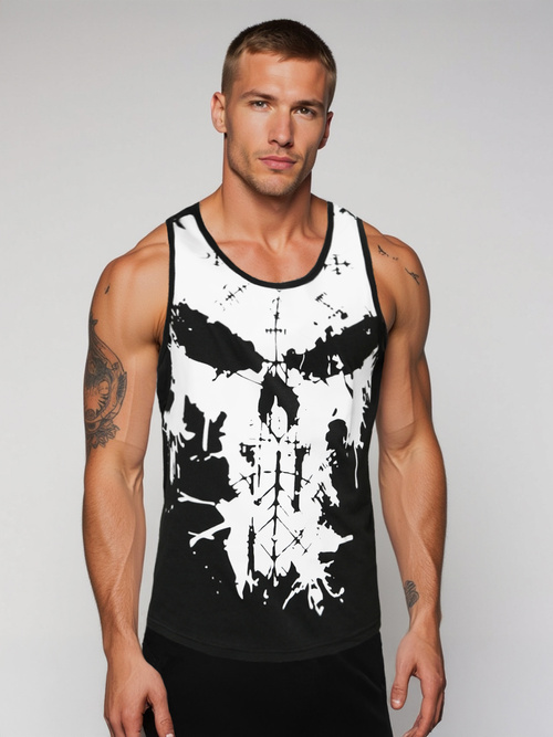 Мъжка тениска без ръкав черна OZONEE JS/8B1708/3