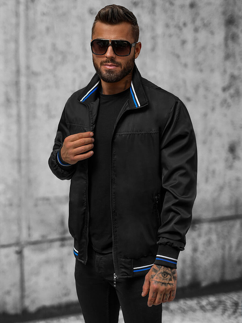 Мъжко яке черна OZONEE JS/5M3110/392