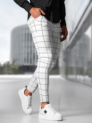 Мъжки панталони бяло OZONEE O/P4009Z