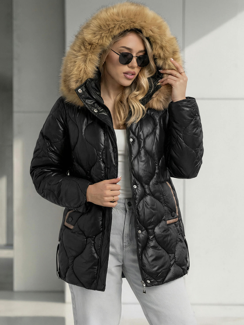 Дамско яке черно OZONEE O/5M3226/392Z