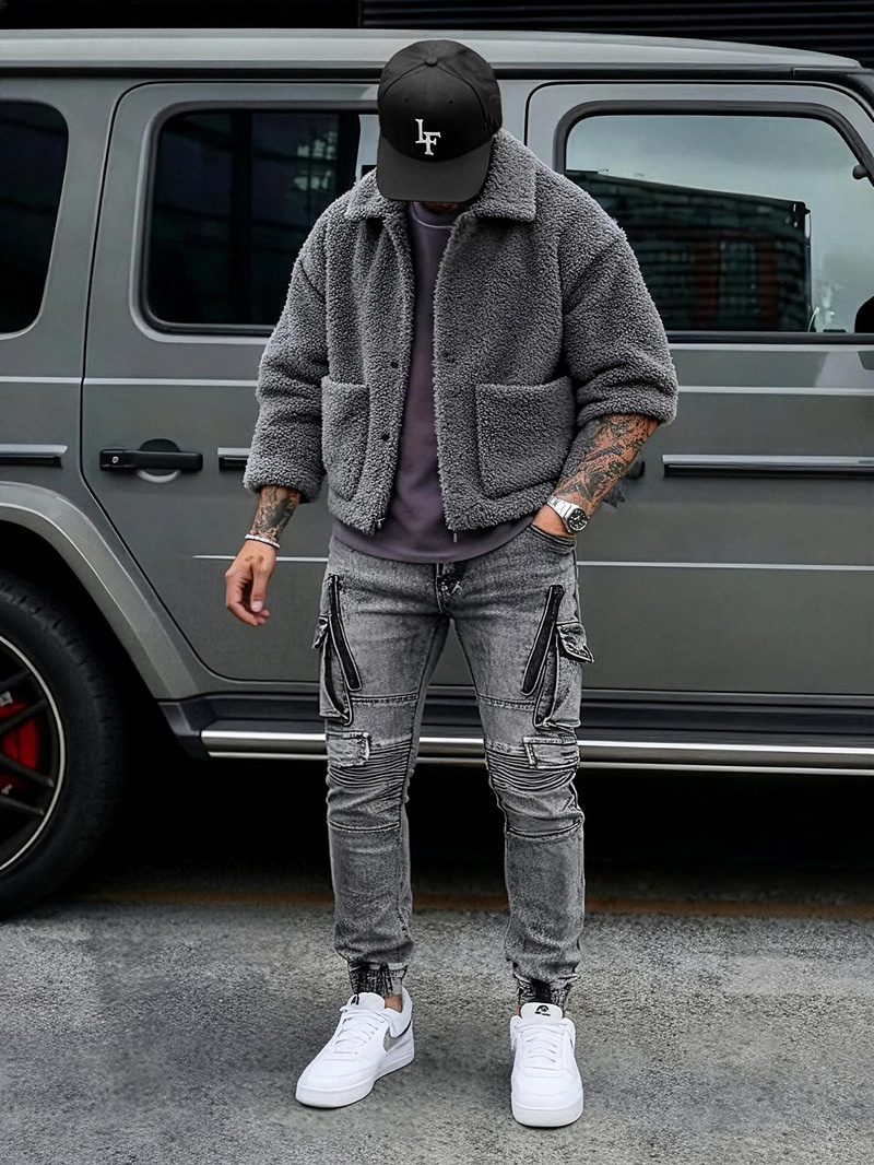 Мъжки дънки графитно OZONEE O/E10017Z