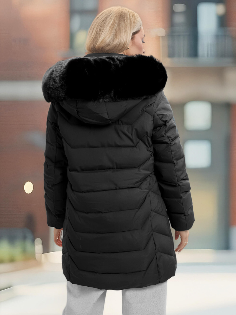 Дамско яке черно OZONEE JS/16M9121/392Z