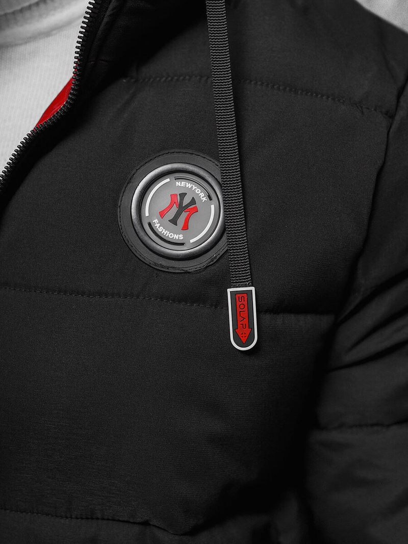 Мъжко яке черна OZONEE JS/84M3029/392